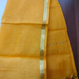 Yellow Net Dupatta