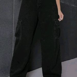 Black Six Pockets Denim Jean