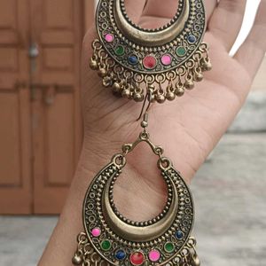 Hanging Chandbali Style Earrings