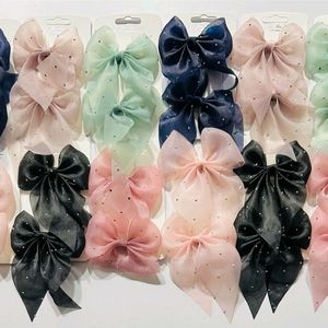 24 Bow Hair Clips