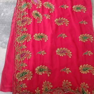 Red Beautiful Saree