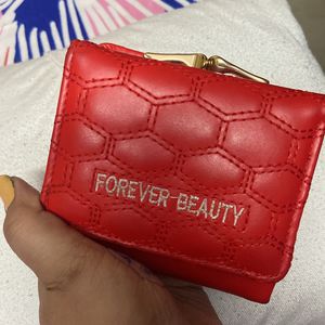 Beautiful RED COLOUR spacious Girls/womens Wallet.