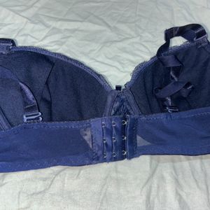 Navy Blue Lacey Bra