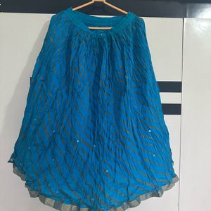 Ethnic Flare Knee Length Skirt