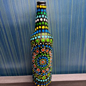 Handpainted Manadal Art Glass Bottles