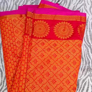 red colour saree