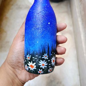 Handpainted Girl Art Bottle