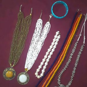 Set Of 10 Necklaces And 1 Bangle