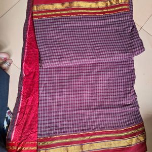 Pure Ilakkal Handwoven With Zari Border Saree