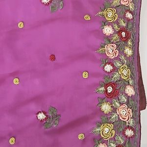 Georgette Saree With Embroidery