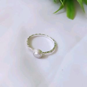 Original Silver With Moti Pearl Ring