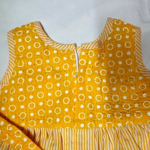 Yellow Colour Baby Frock