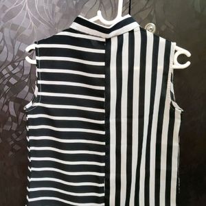 Overcot Sleeveless Zebra Design Jacket