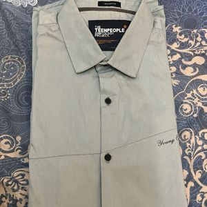 Combo Of Grey Xxl Shirt And Xl Tshirt