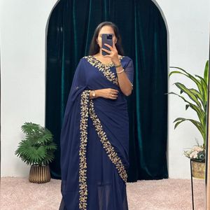 Georgette Umbrella Saree