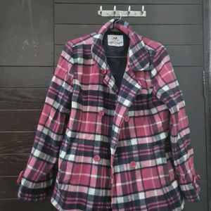 Checked Short Coat