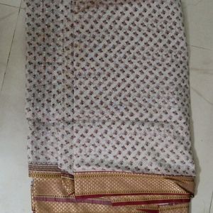 Cotton Saree Without Blouse Piece