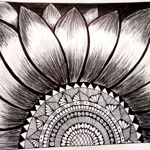 Mandala Sunflower Art