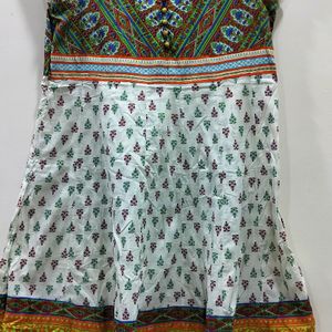 A Beautiful Frock Style Kurti Cotton Mix