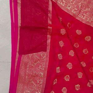 Hot Pink Saree