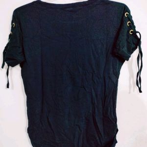 Black T-Shirt With Beautiful Sleeves