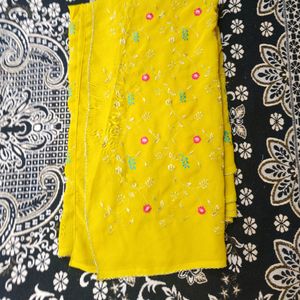 ✨  Haldi Embroidery Saree