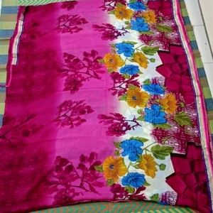 New Flower Print saree