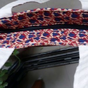 Jaipur Summer Collection Maroon And Blue Tote Bag