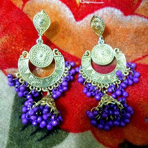 Purple Jhumka