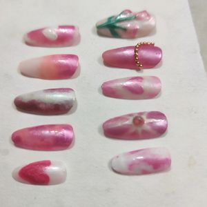 Barbiecore Nails