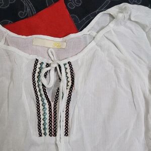 Beautiful White Cape Type Top For Girls (New One )