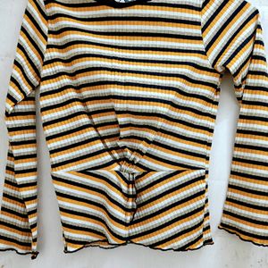 Strips full sleeves top for women