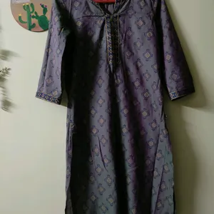 Women Geometric Print Straight Kurta