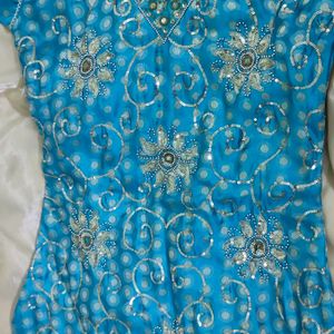 Traditional Chanderi Silk Suit 💙💛