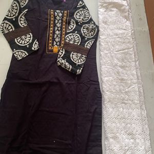 Chikankari Plazo Nd Kurti