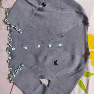 Large Embroidery Cardigan Sweater