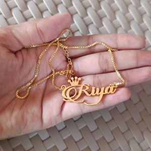 Gold Plated "Riya" Name Pandent Chain