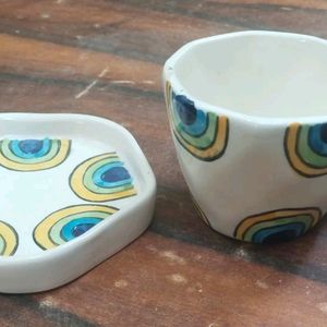 New Unique Ceramic Eye Designer Mug & Plater