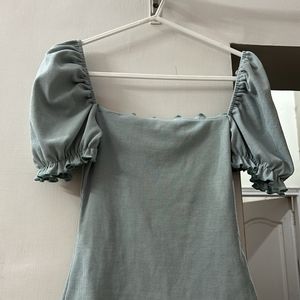 Square Puff Sleeve Top For Women