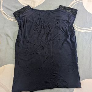 Blue Silk Party Wear Top