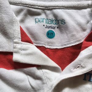 Pantaloons Red And White Boy's Full Sleeve Tshirt