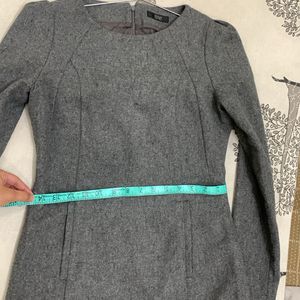 Grey Formal Full Sleeve Dress (xs)