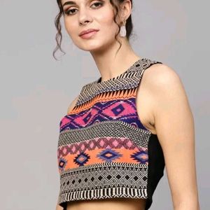 Sassafras MultiColoured Cropped Top