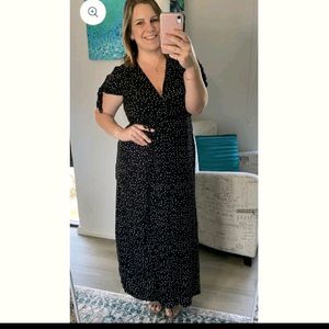 Small Polka Dot Wrap Dress