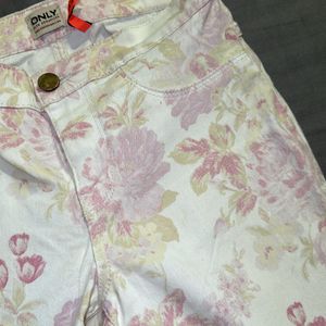 Floral Jeans XS