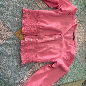 Pink Elegant Top For Girls 8 To 10 Years Old