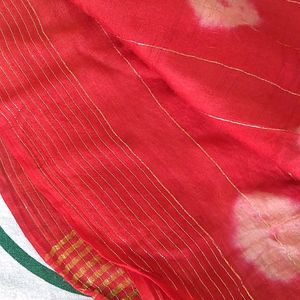 Green, Yellow And Red Jaipuri Dupatta