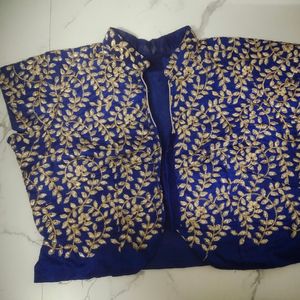 party wear jaket  pattern heavy blouse