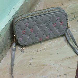 Grey Colour Girlish Sling Bag