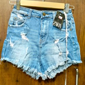 Distressed Denim Shorts For Girls